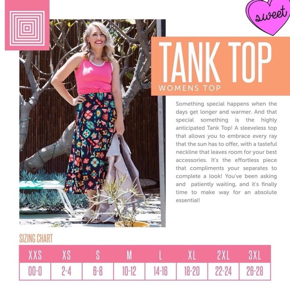 LuLaRoe White Sleeveless Tank Top - XXS - Picture 4 of 8